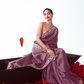 Dusty Rose Silk Saree with Zari & Sequins Work and Light Pink Silk Blouse