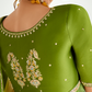 Green Shade Organza Tissue Silk Saree with Multi Sequins Work & Green Embroidered Blouse