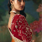 Sachika Tissue Silk Hand Embroidered Saree In Orange