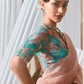 Peach Designer Organza Saree: Effortless Elegance for Every Occasion