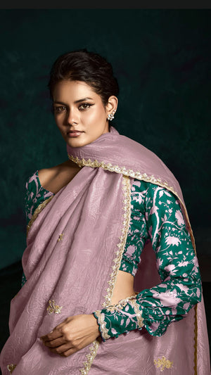 Rose Designer Organza Saree: Effortless Elegance for Every Occasion