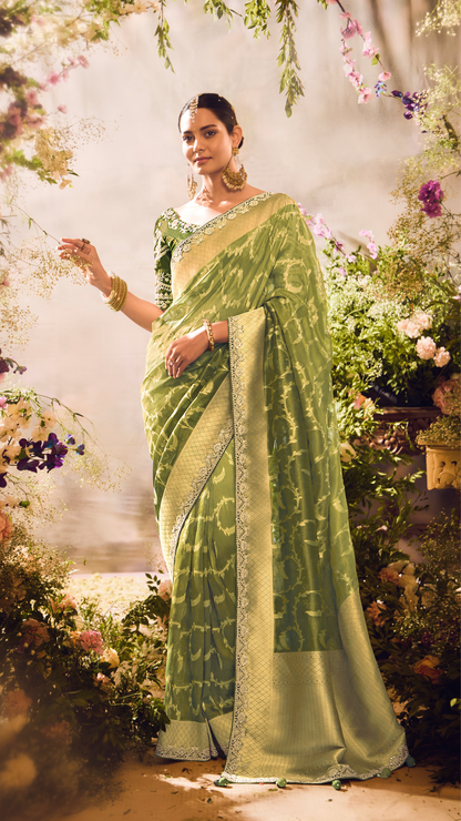 Green Silk Saree