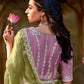 Neerja Soft Silk Saree in Olive Green