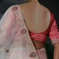 Aafreen Silk Satin Saree White