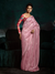 Blush Bloom Tissue silk saree in Pink