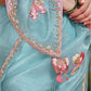 Samira Organza Saree In Powder Blue