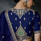 Naira Tissue Silk Saree In Blue For Sangeet