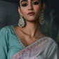 Zoya Satin Silk Saree Blue Pink Multi-Tonal