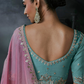Zoya Satin Silk Saree Blue Pink Multi-Tonal