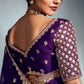 Purple Pure Fancy Saree with Hand Worked Border