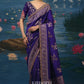Indrani Weaving Handcrafted Saree In Rich Violet