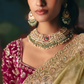 Designer Tissue Silk Saree In Olive Green For Wedding Occasion