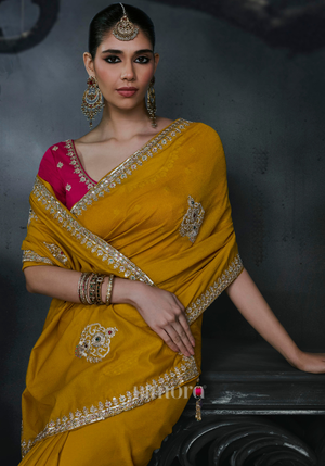 Aurea Tissue Silk Saree Yellow