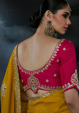 Aurea Tissue Silk Saree Yellow