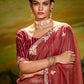 Suvarna Premium organza Saree In Brown