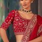 Kumkum Soft Organza Saree in Red