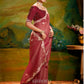 Suvarna Premium organza Saree In Brown