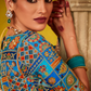 REGAL BLUE SAREE WITH INTRICATELY EMBROIDERED BLOUSE