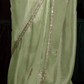 SEE GREEN DESIGNER ORGANZA SAREE  – A BLUSH OF ELEGANCE