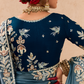 Shaded Blue Tussar Silk Saree