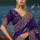Indrani Weaving Handcrafted Saree In Rich Violet