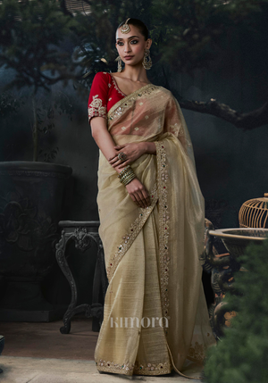 Meher Gold Tissue Silk Saree