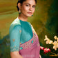 Parinda Organza Silk Saree In Pink