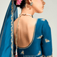 Shyam Raat Organza Tissue Saree In Navy Blue And Purple