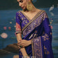 Indrani Weaving Handcrafted Saree In Rich Violet