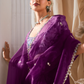 Purple Designer Organza Saree