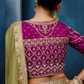 Haritangi Gadwal Tissue Saree Olive Green