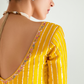 Yellow & Red Shade Organza Saree