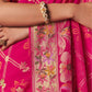 Pure Georgette Pink Bandhani Saree