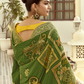Green Banarasi Silk Saree with Beautiful Golden Zari Work