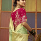 ETHEREAL MINT GREEN SILK SAREE – A GRACEFUL HERITAGE