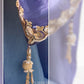 Close-up of the ombre Soft Shimmer Tissue Silk saree showcasing intricate zari, sequins and bead embroidered border.