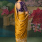 Ember Soft Silk Heavy Bead Work Saree in Yellow