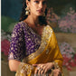 Ember Soft Silk Heavy Bead Work Saree in Yellow
