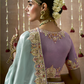 KIMORA’S  SKY BLUE TISSUE SILK SAREE