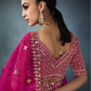 Pink Tissue Embroidered Fancy Heavy Border Saree