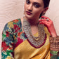 KIMORA’S FLORAL BANARASI CREPE DOLA SILK SAREE