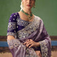 Mohini Fancy Tissue Rich Embroidered Saree In Lavender