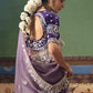 Mohini Fancy Tissue Rich Embroidered Saree In Lavender