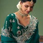 Chandra Fancy Tissue Rich Embroidered Saree in Green