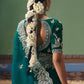 Chandra Fancy Tissue Rich Embroidered Saree in Green