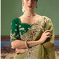 Nathini Tissue Rich Embroidered Saree In Olive Green