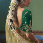 Nathini Tissue Rich Embroidered Saree In Olive Green