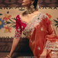 Parijata Fancy Tissue Rich Embroidered Saree In Peach