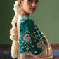 Kumudini Antique Gold Tissue Saree With Emerald Green