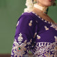 Bindiya Fancy Tissue Zari Embroidered Saree In Blue